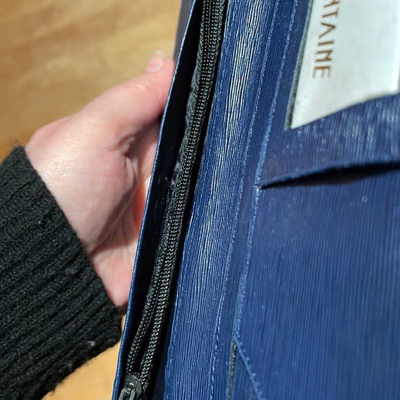 Louis Fontaine Blue Leather Wallet - Picture 6 of 6